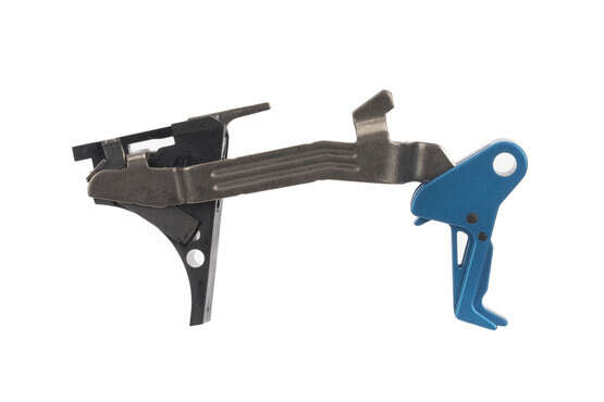 CMC Triggers Drop-In Glock 42 trigger features a flat bow for enhanced trigger feel and an eye catching blue trigger.